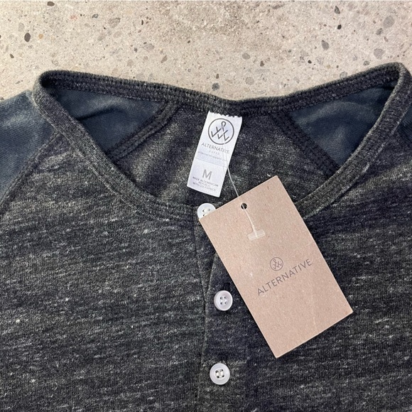NWT Alternative Apparel 3/4 Sleeve Henley US M - Picture 3 of 4